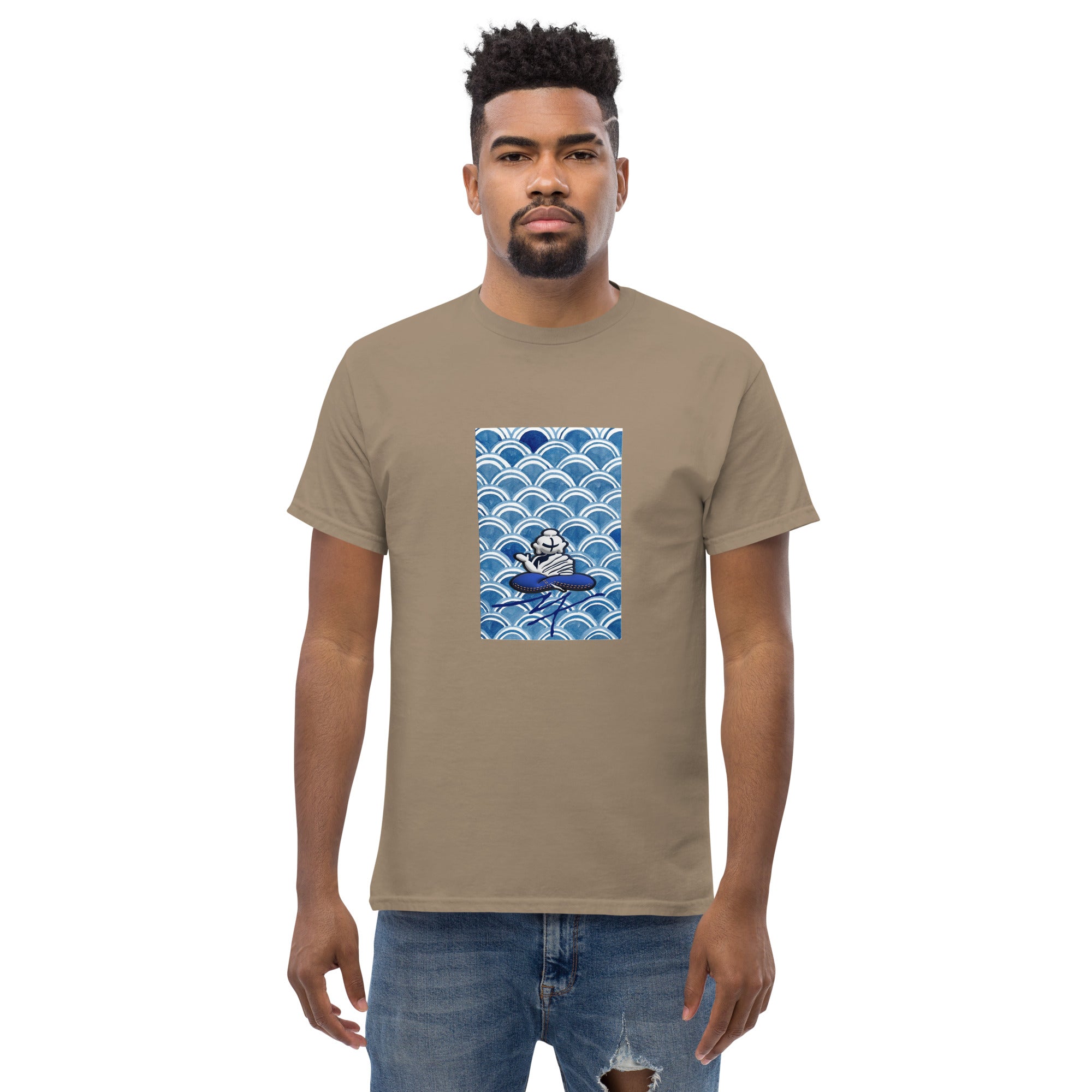 Blue Wave Buddha Men's classic tee