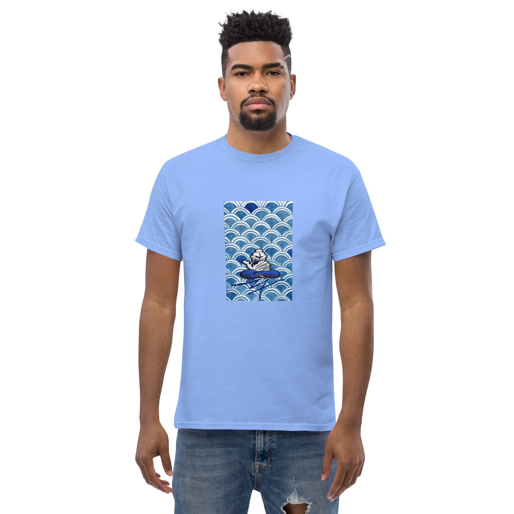 Blue Wave Buddha Men's classic tee