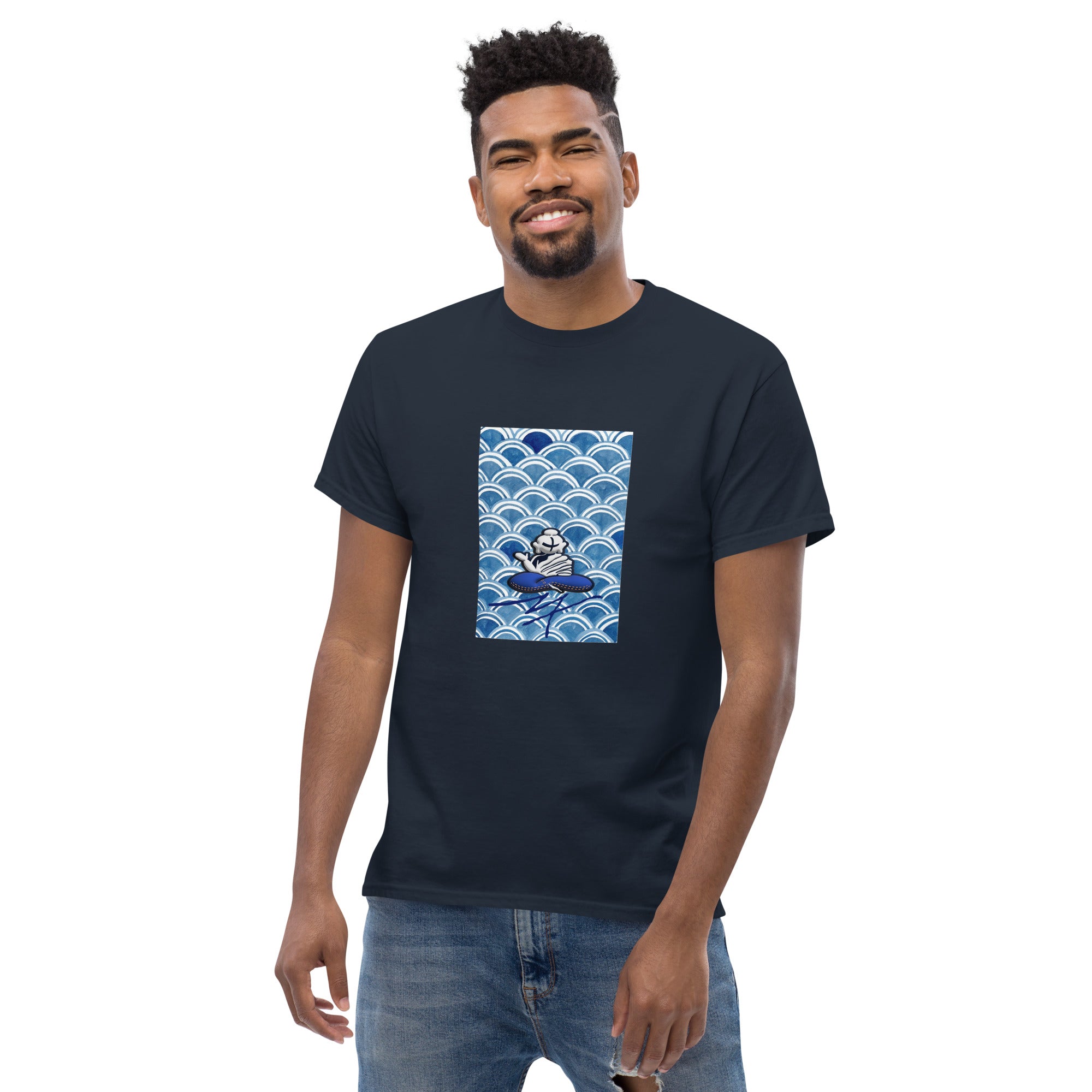 Blue Wave Buddha Men's classic tee