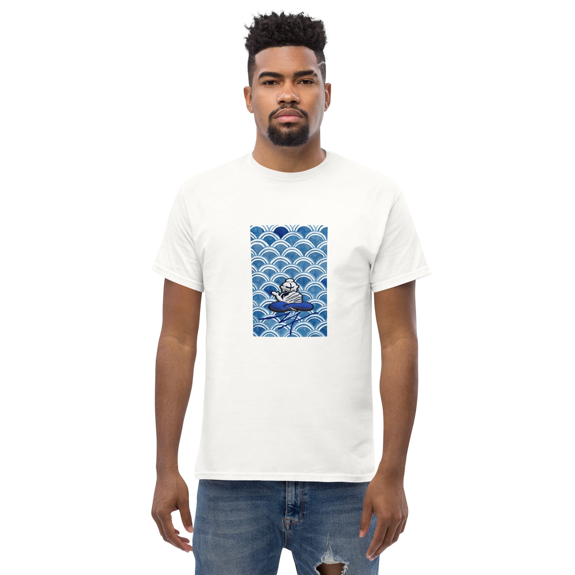 Blue Wave Buddha Men's classic tee