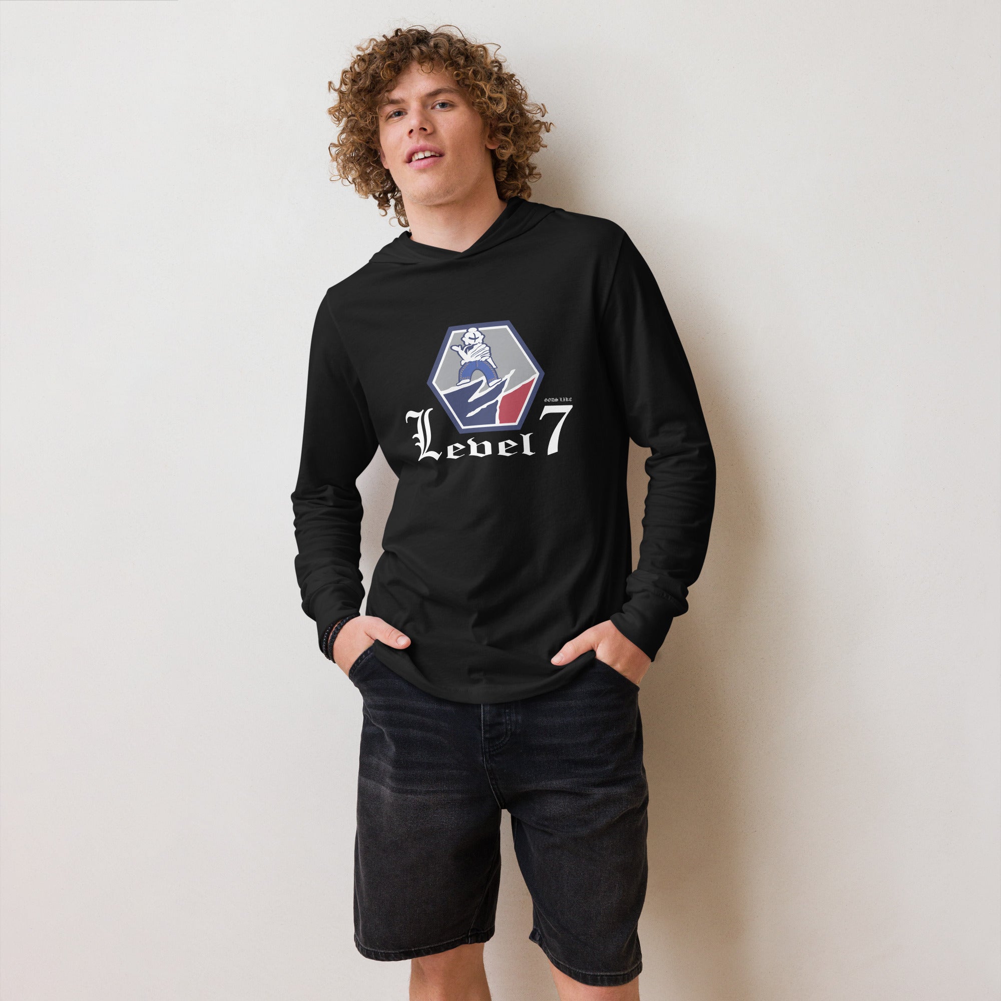 Hexagon Buddha Hooded long-sleeve tee – Level 7 Jeans