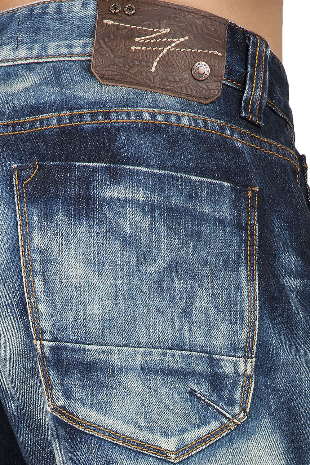 Men's Low Rise Slim Straight Dark Blue Premium Black Paint Brushed Jea –  Level 7 Jeans