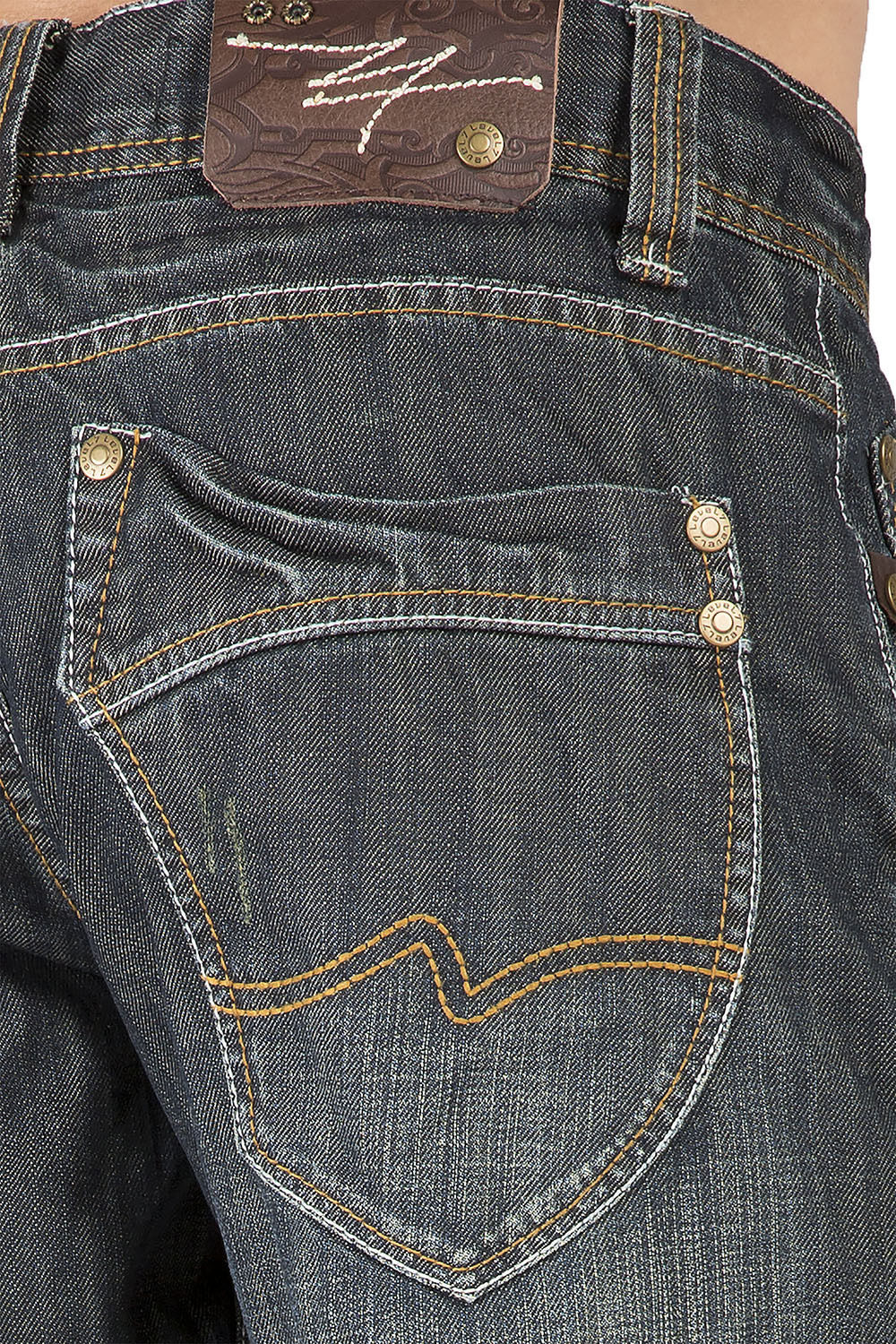 Level 7 Men's Hand sanded Knee Patches Indigo Knit Jogger Jeans Premium  Denim – Level 7 Jeans