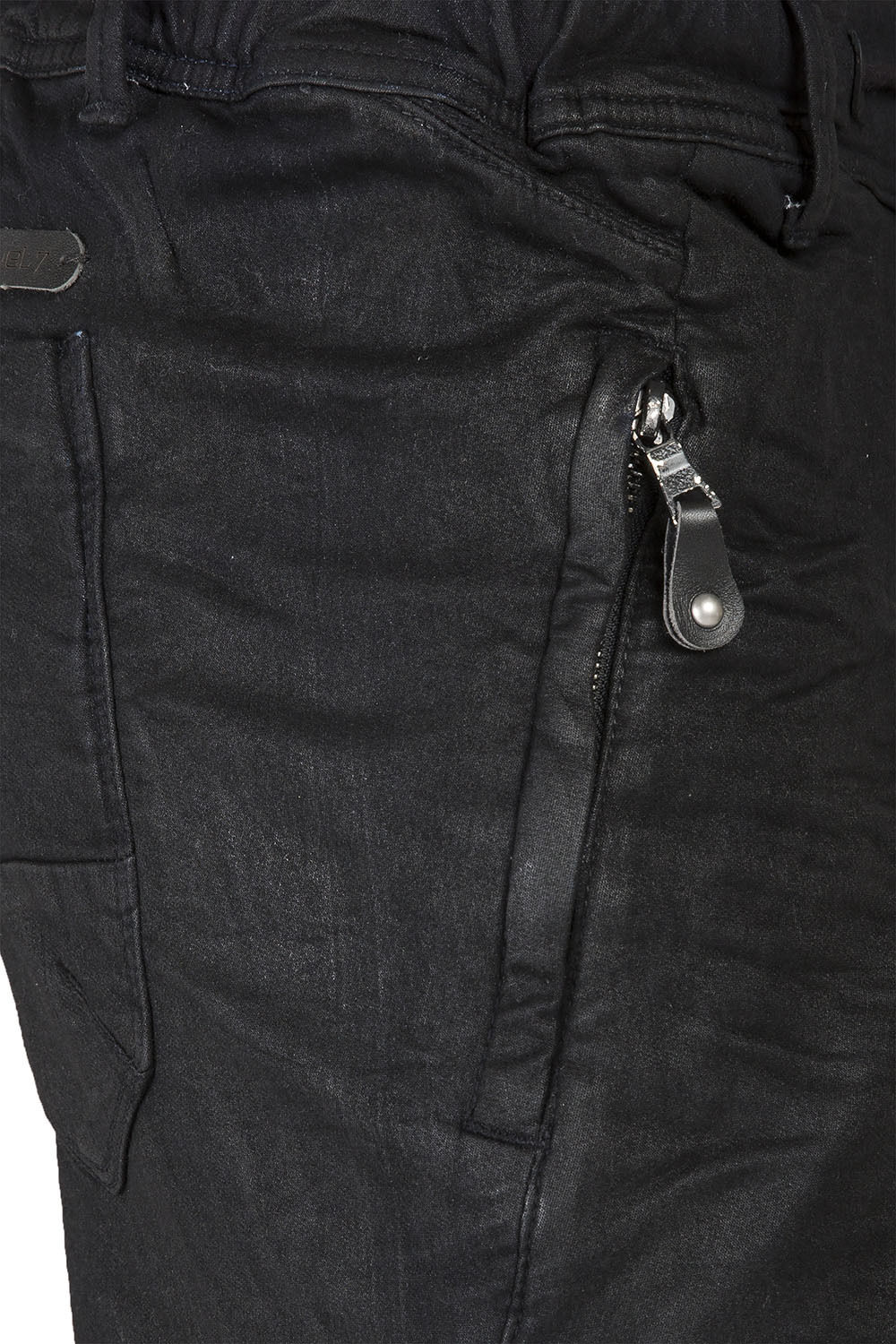 Level 7 Dark Indigo Premium Coated 3D Whiskering Wash 5 Pkt Knit Denim Jeans  – Level 7 Jeans