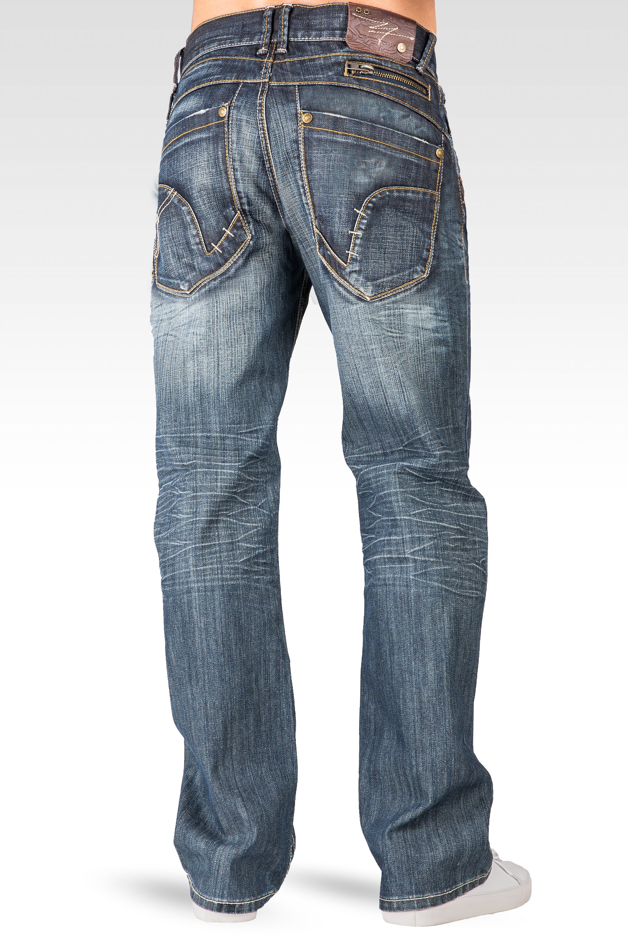 dwaas Bepalen erts Level 7 Men's Zipper Utility Pocket Relaxed Bootcut Distressed Jean Premium  Denim – Level 7 Jeans