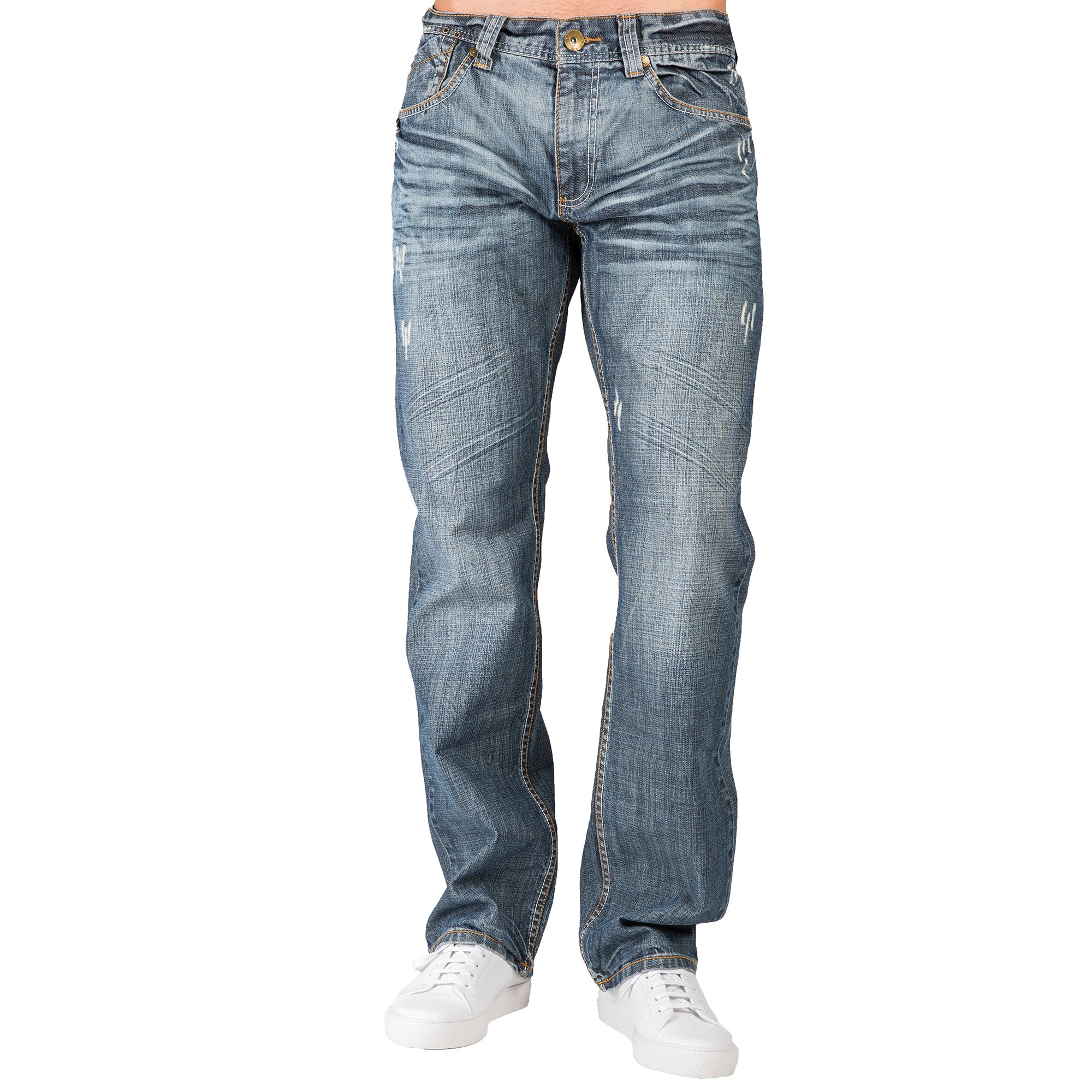 BLUE BLOOD Men's Sole NW Whisker Wash Denim Jeans MDGS0720 $250 NWT