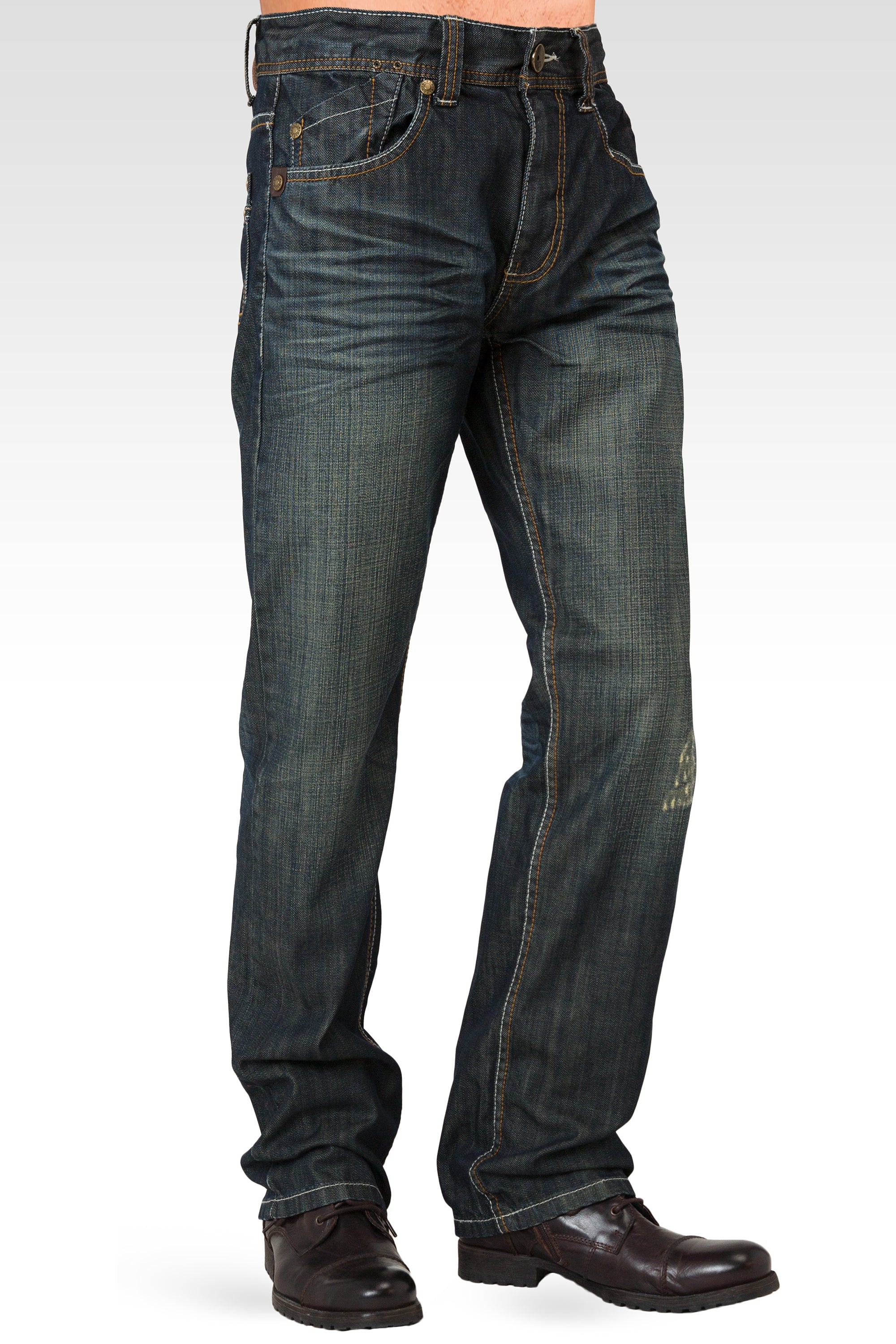 Monogram Accent Washed Denim Jeans - Men - OBSOLETES DO NOT TOUCH