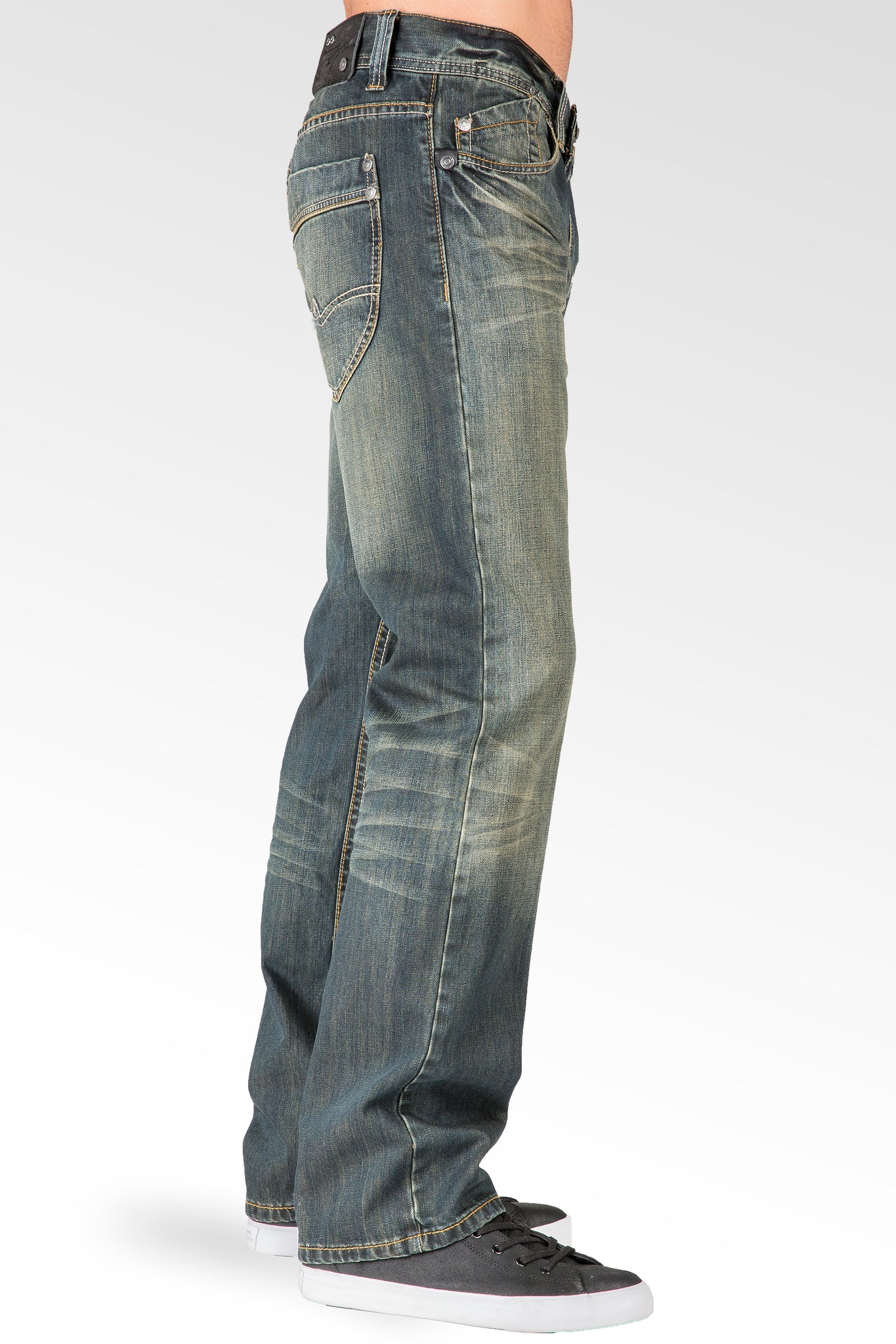 Level 7 Men s Relaxed Straight Hand Rub Rustic Tinted 5 Pocket