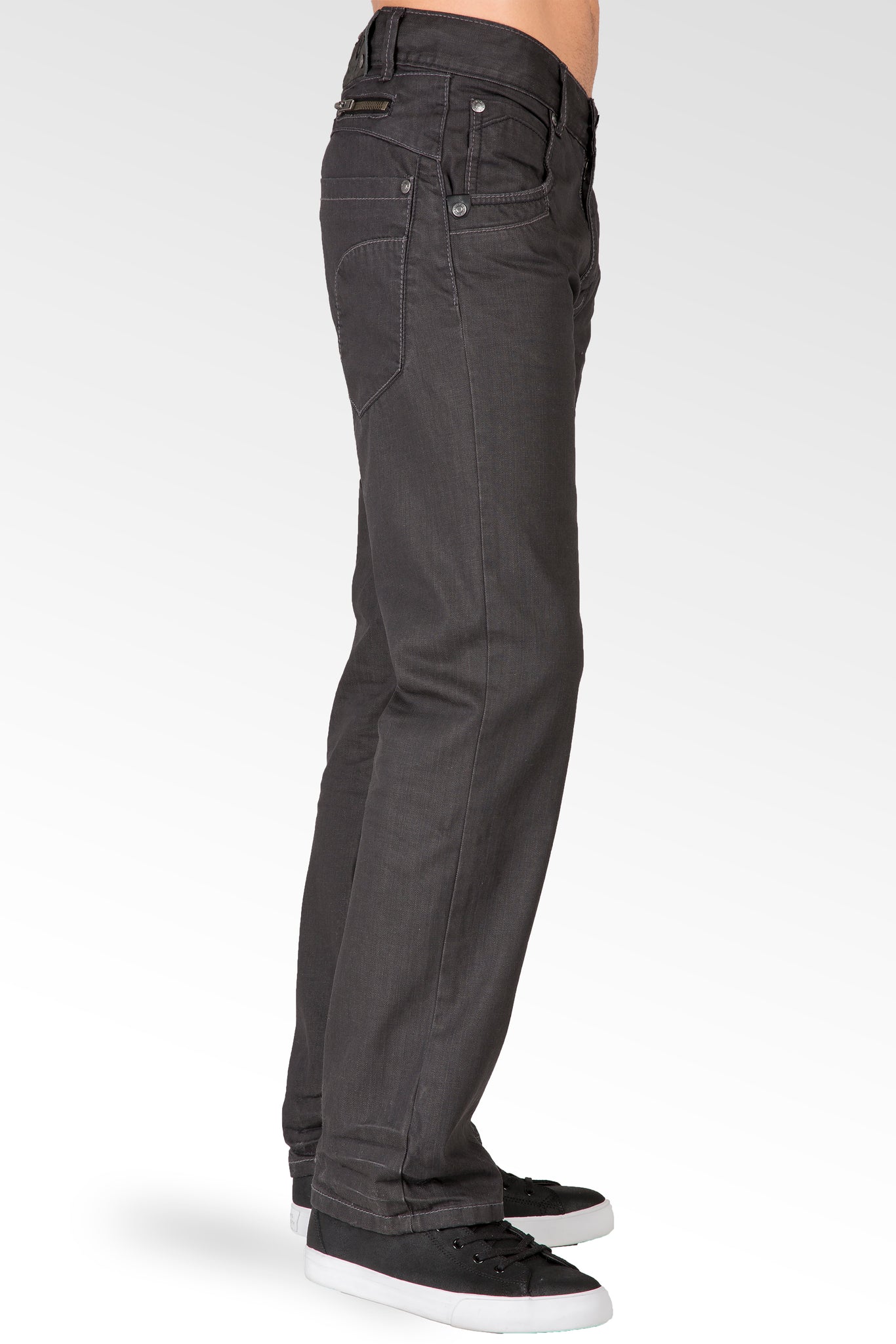 Black Coated Denim Jeans in Slim Fit