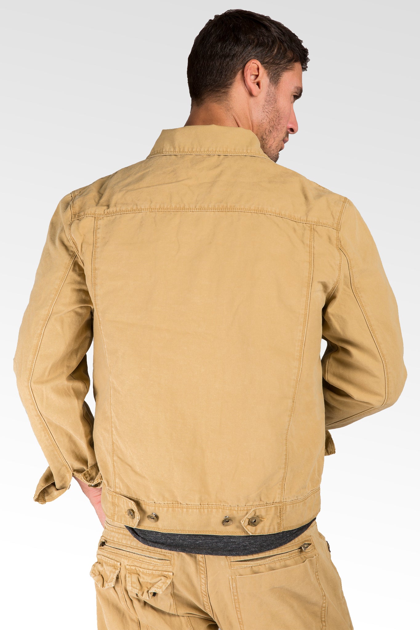 Timber Cotton Canvas Garment Washed Trucker Jacket Rugged & Stylish