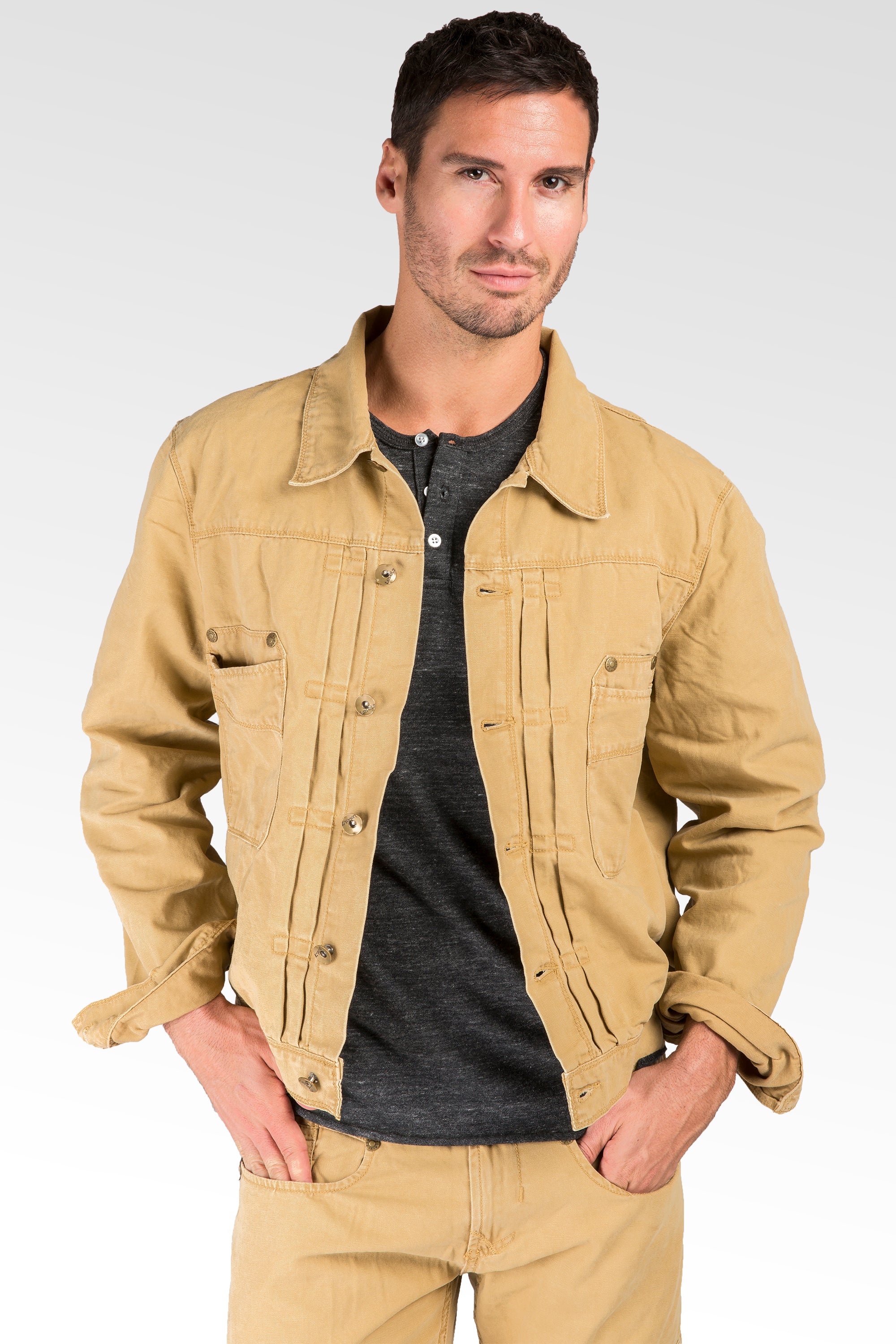 Level 7 Men's Gold / Wheat Yellow Premium Cotton Canvas