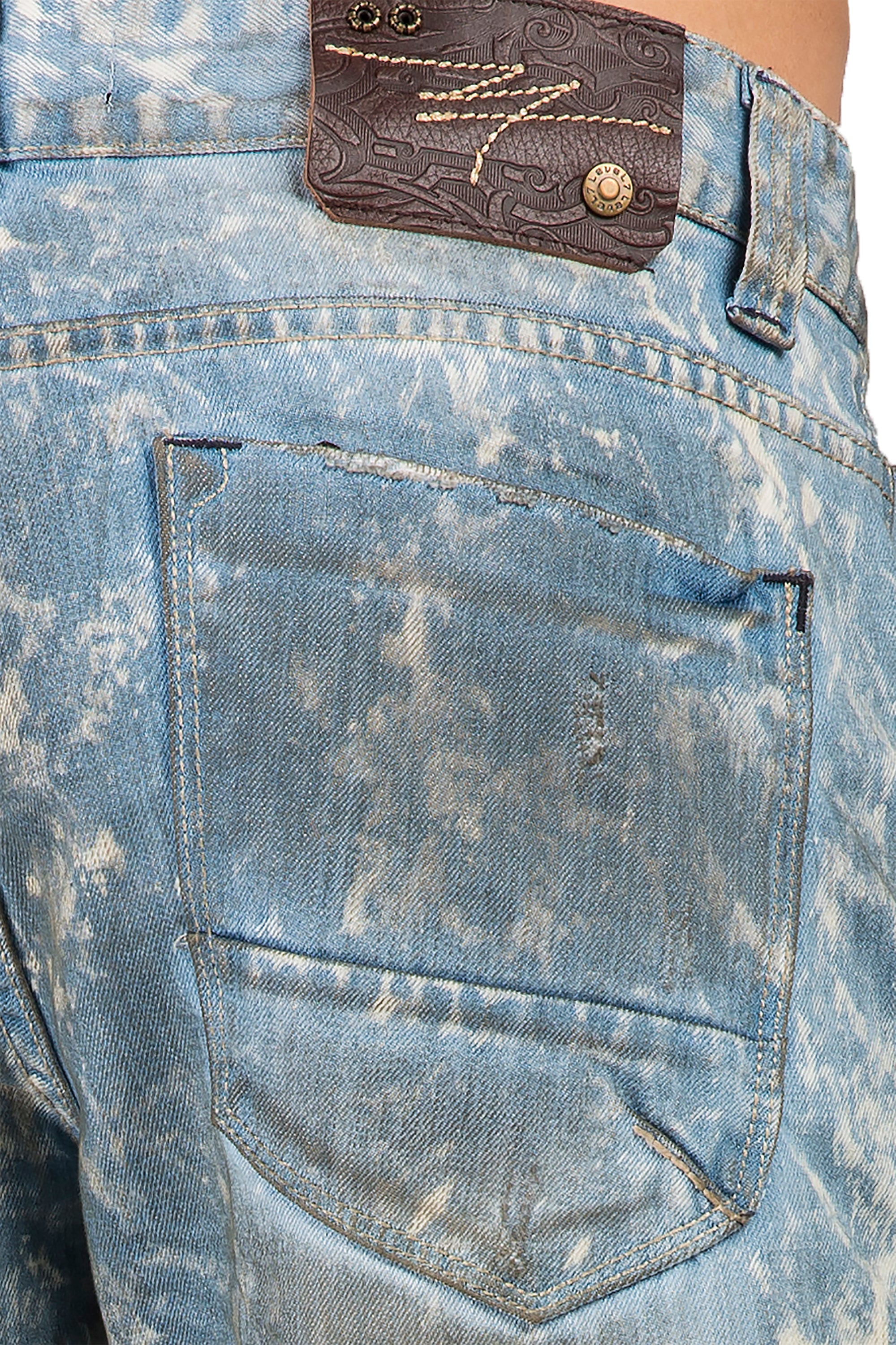 Level 7 Men's Slim Straight Light Paint Splatter Wash 5 Pocket jeans  Premium Denim – Level 7 Jeans