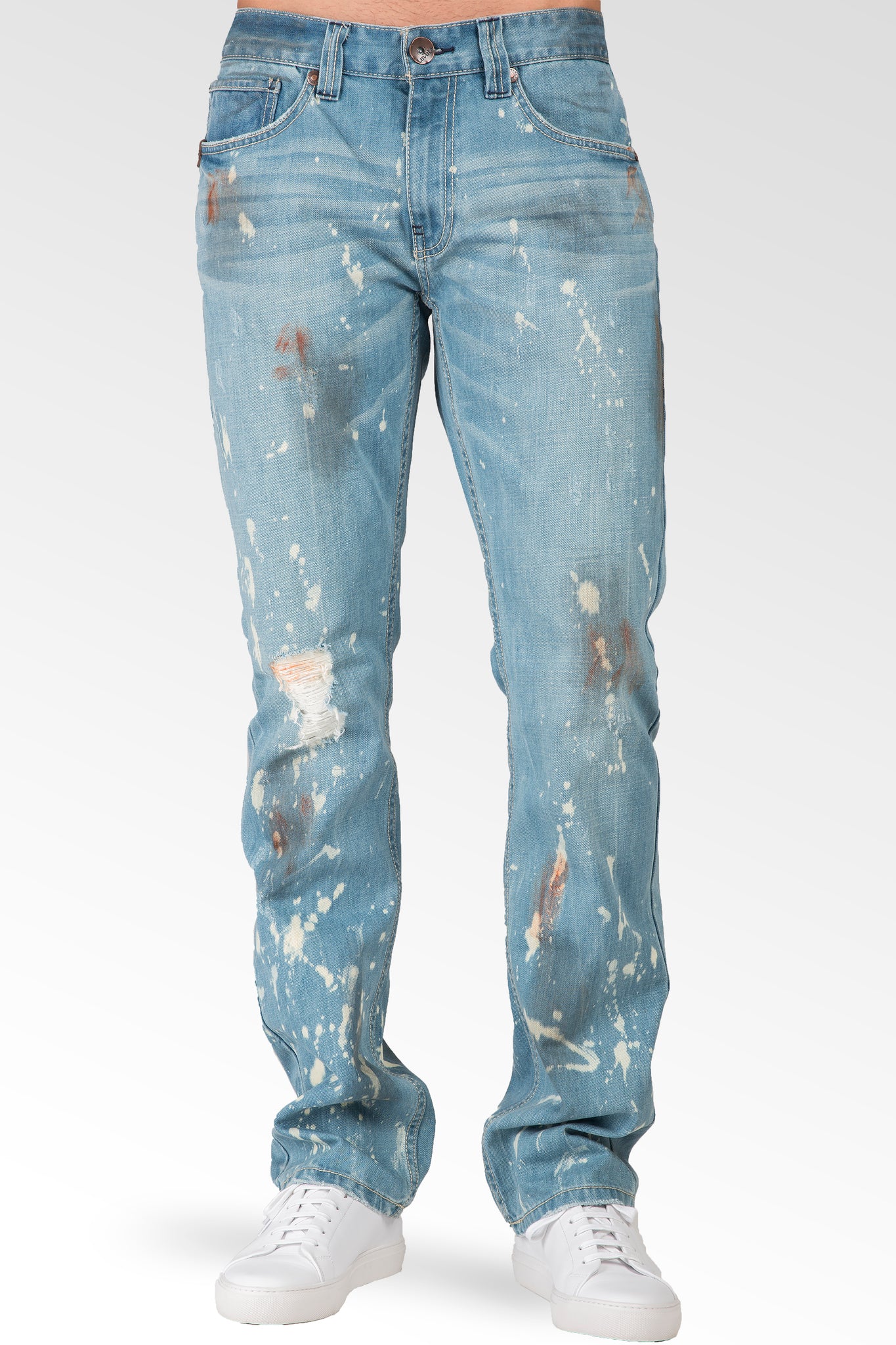 Jeans & Pants | Blue Jeans With White Patches | Freeup