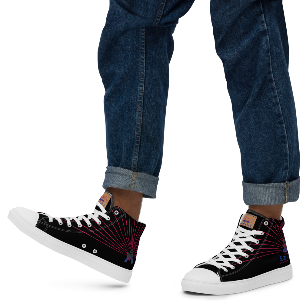 Men’s " The Gods Like Jeans " high top canvas shoes